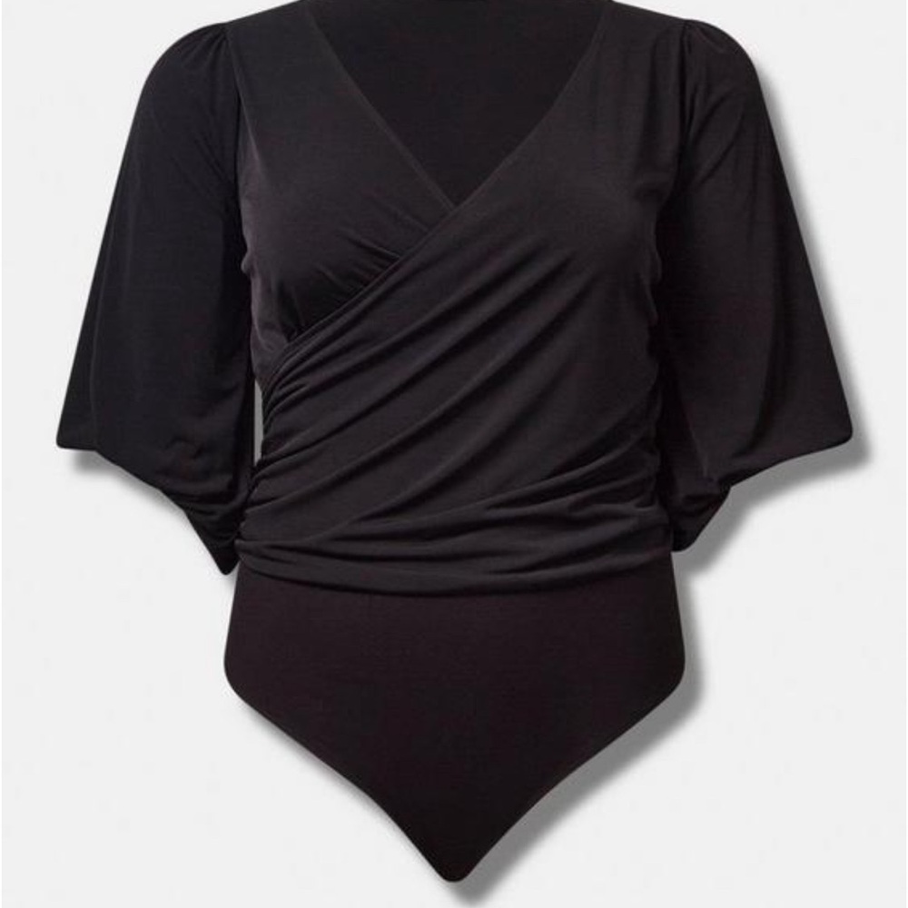 Torrid Black Wrap Bodysuit